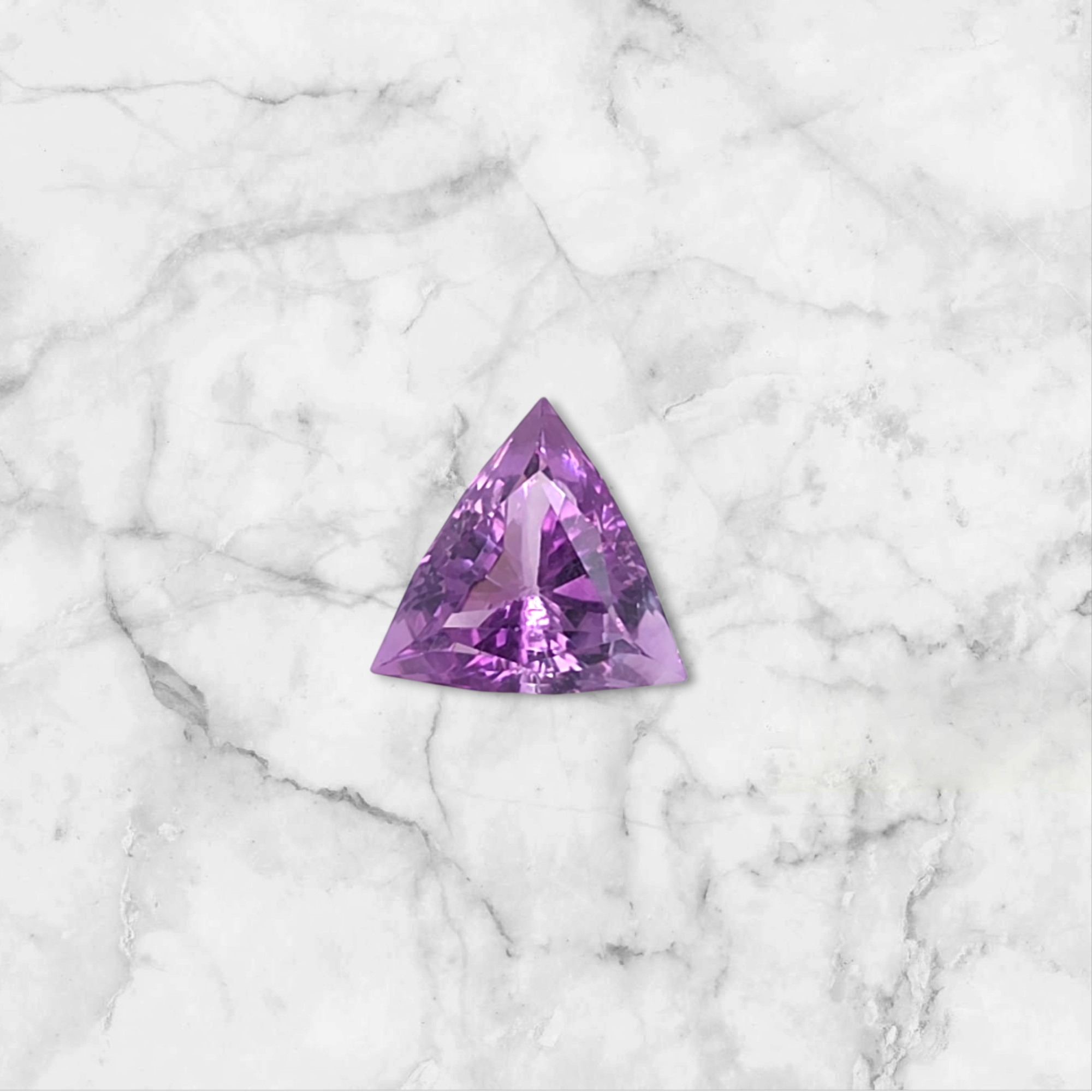 3.45ct Natural Amethyst Trilliant Cut