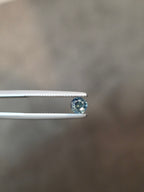 0.65ct Australian Sapphire Round Cut Teal Green