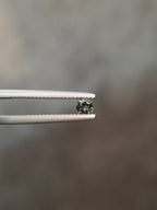 0.25ct Australian Sapphire Green Round Cut