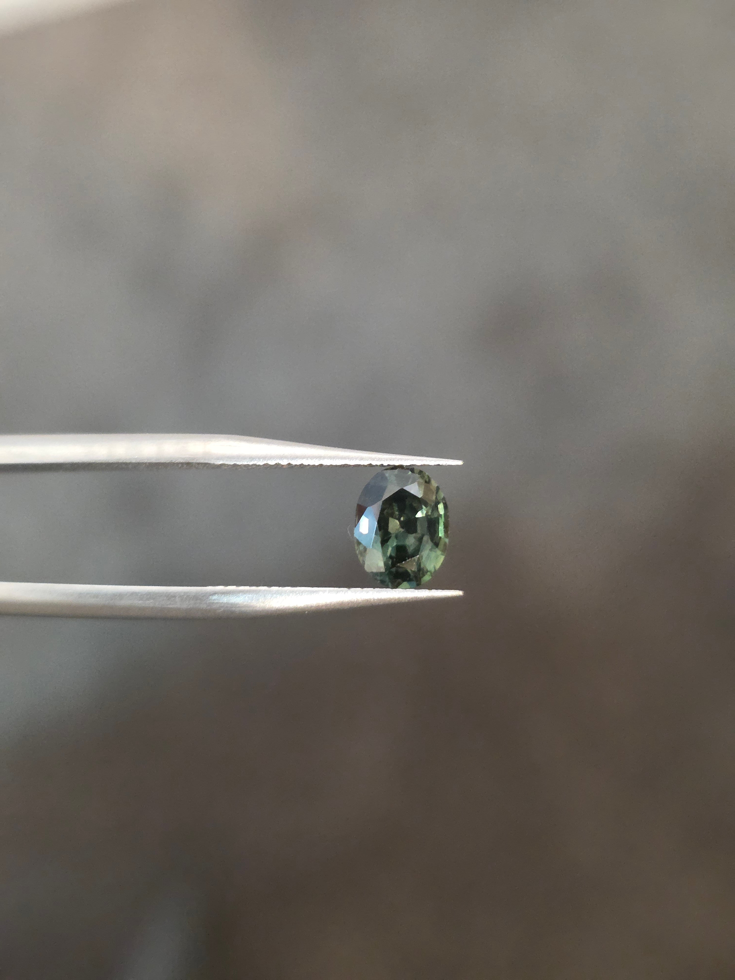 1.15ct Australian Sapphire Green Oval Cut