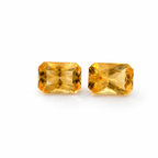 Citrine Scissor Cut Pair 8 x 6 mm