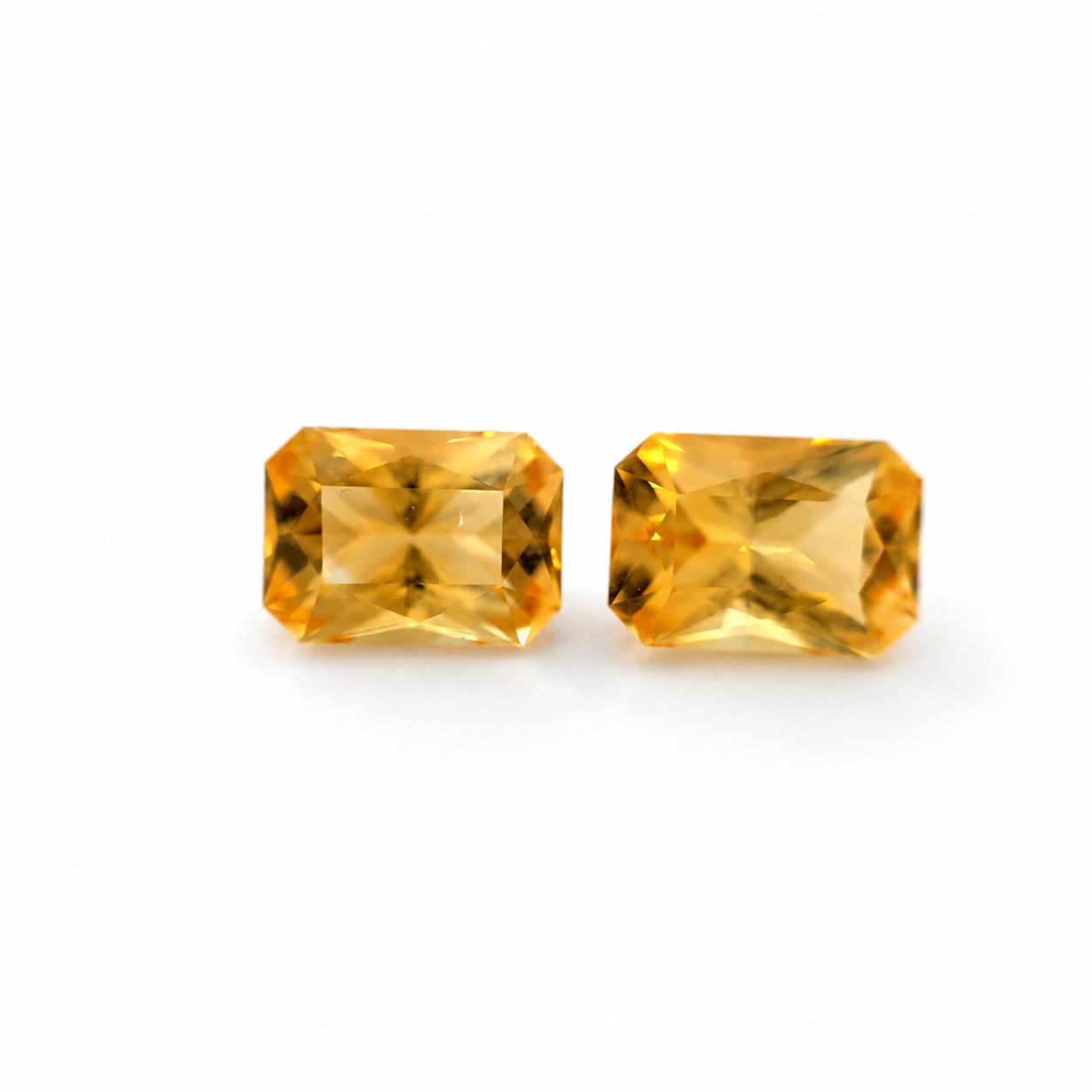 Citrine Scissor Cut Pair 8 x 6 mm