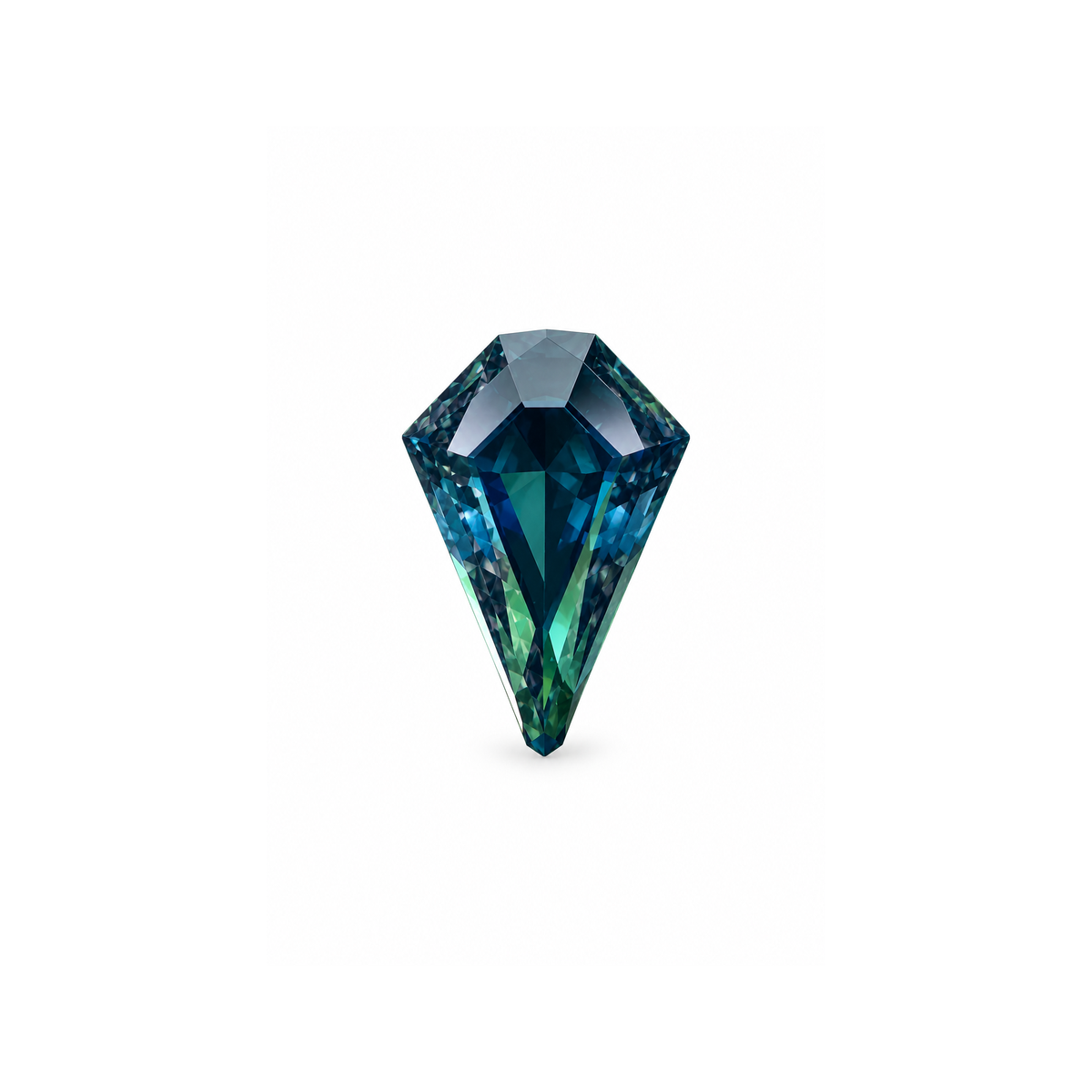 1.45ct Australian Teal Sapphire Kite Cut