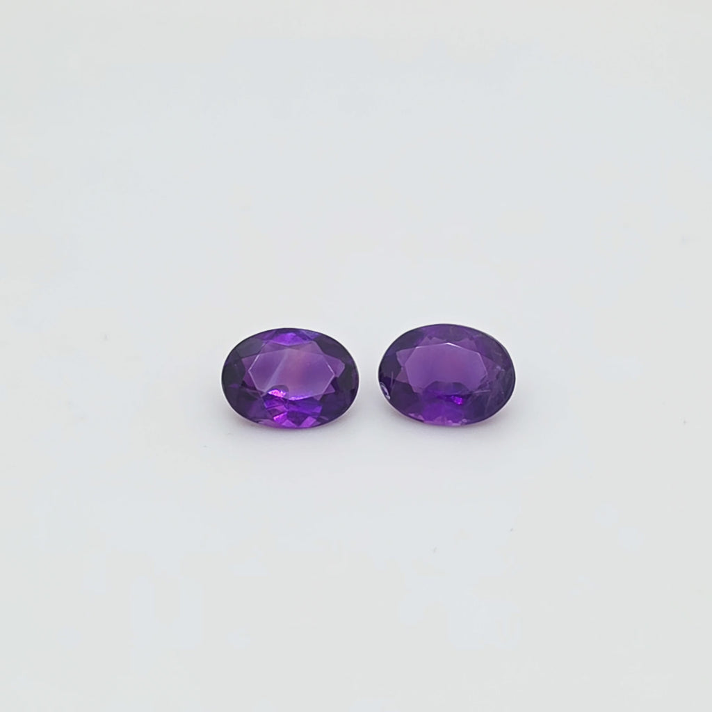 Natural Amethyst Oval Pair 2.94ct