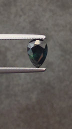 2.69ct Australian Sapphire Pear Cut Teal Green