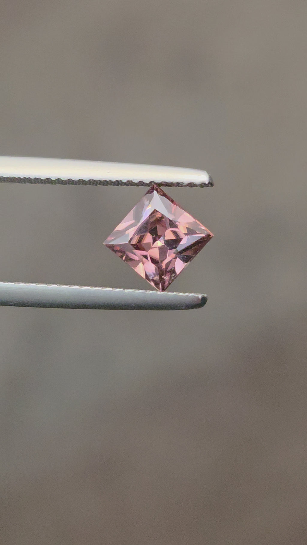 1.76 ct Australian Zircon Pink Square Cut
