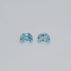 Aquamarine Half Moon Cut Pair – 3.04ct Total