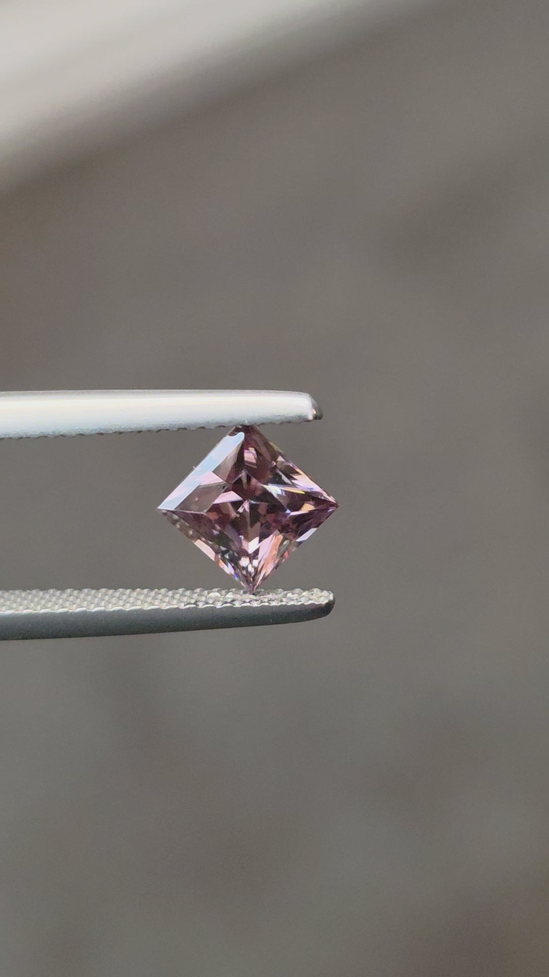 1.62 ct Australian Zircon Pink Square Cut