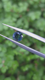 0.65ct Australian Sapphire Round Cut Teal Green