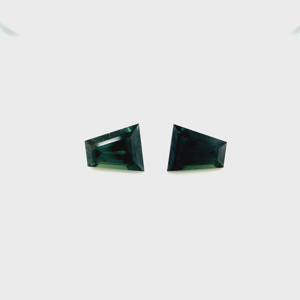 Australian Sapphire Tapered Baguette Pair – 1.25ct Total