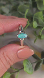 Oval Opal Doublet Ring – Palladium Silver, Size T