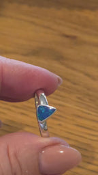 Freeform Opal Ring – Palladium Silver, Size R