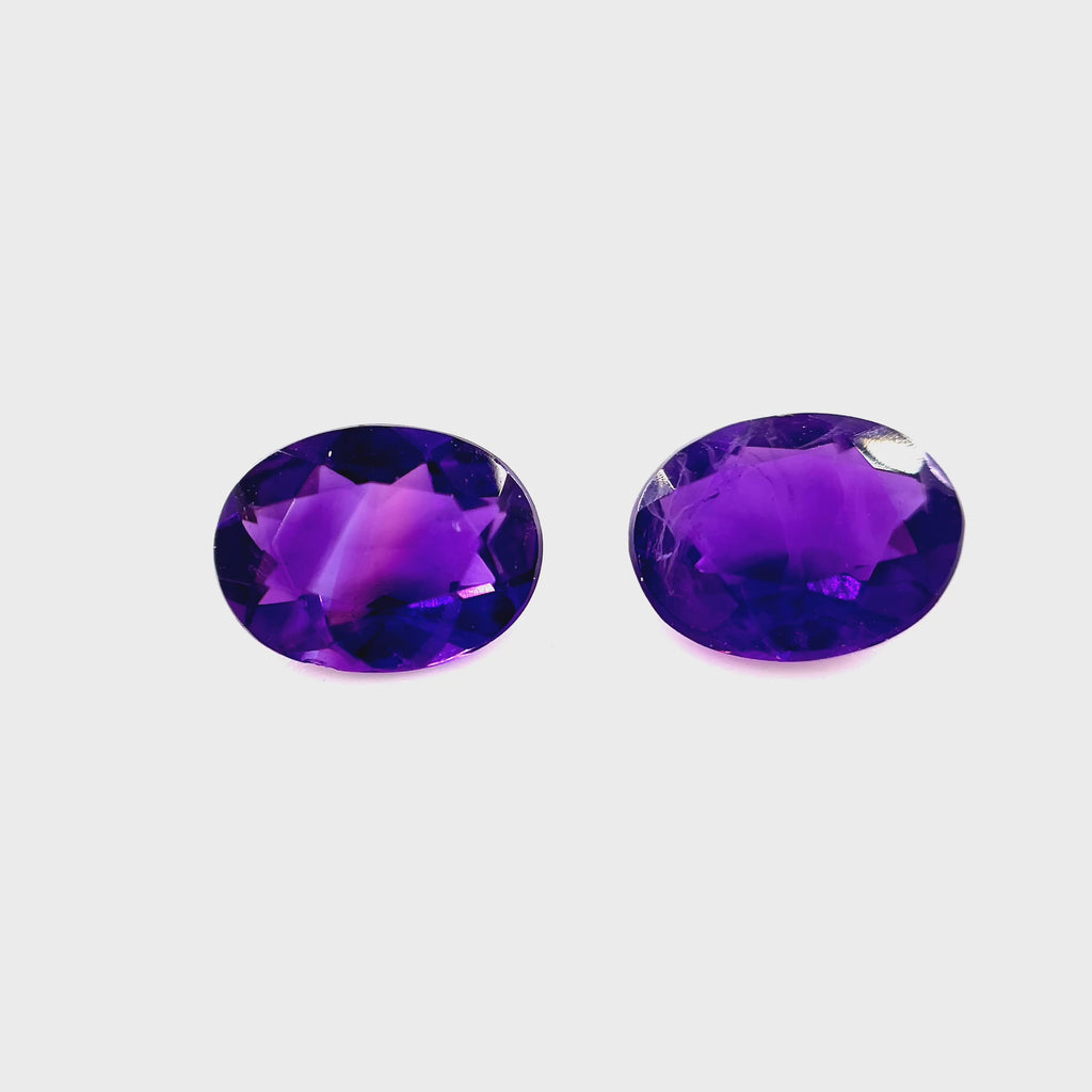 Natural Amethyst Oval Pair 2.94ct