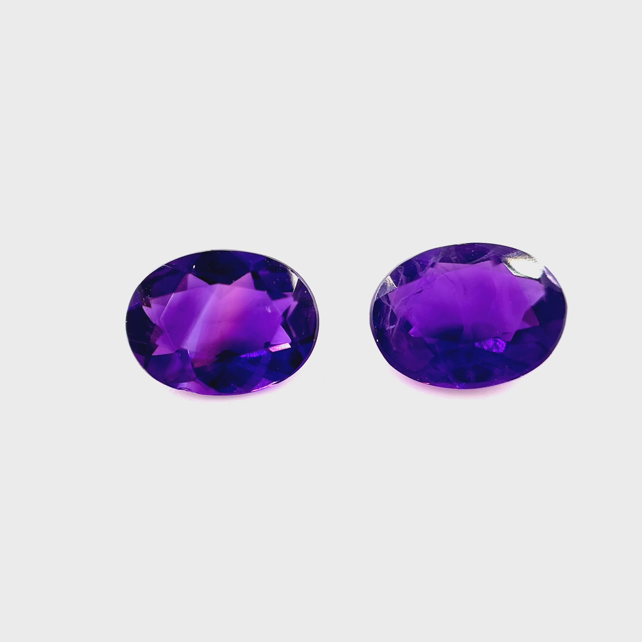 Natural Amethyst Oval Pair 2.94ct